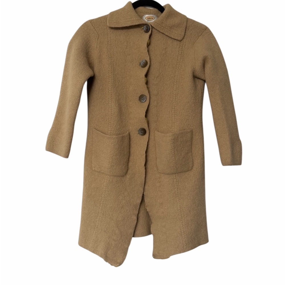 Talbots 100% alpaca sweater coat long coatigan duster jacket